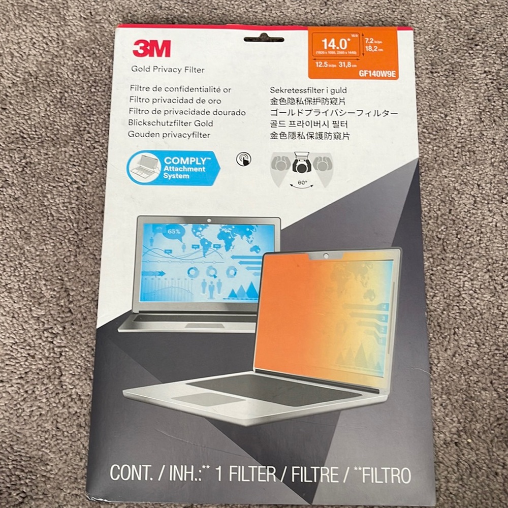 3M Gold Privacy Filter for Full Screen 14" Widescreen